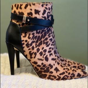 Pointed Toe Bootie - Leopard Print
